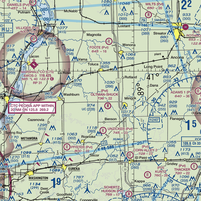 Davison Restricted Landing Area (US-0090) VFR Sectional  Gaming Mouse Pad