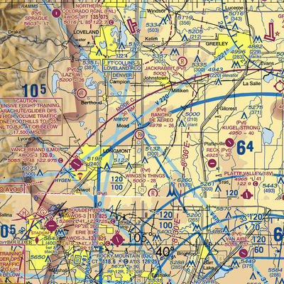 Frontier Airstrip (US-0076) VFR Sectional  Gaming Mouse Pad