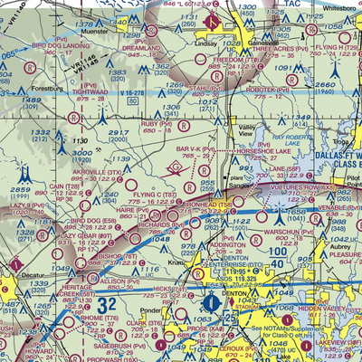 Maxwell Field (TX96) VFR Sectional  Gaming Mouse Pad