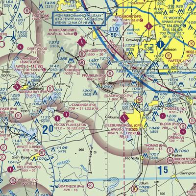 Coppenger Farm Airport (TX95) VFR Sectional  Gaming Mouse Pad