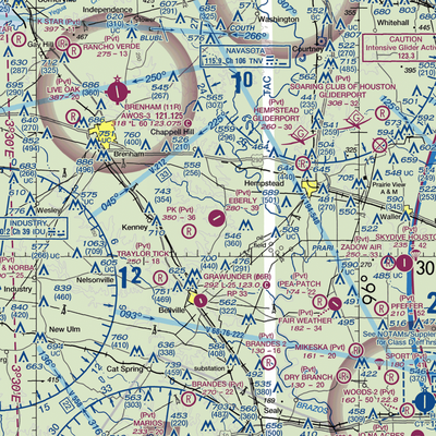 Eberly Ranch Airport (TX70) VFR Sectional  Gaming Mouse Pad