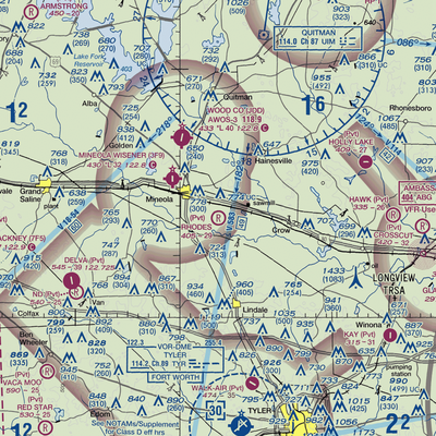 Rhodes Ranch Airport (TX62) VFR Sectional  Gaming Mouse Pad