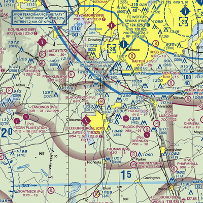 Blackwood Airpark (TX46) VFR Sectional  Gaming Mouse Pad