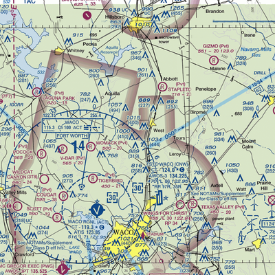 Hawkeye Hunting Club Airport (TX45) VFR Sectional  Gaming Mouse Pad