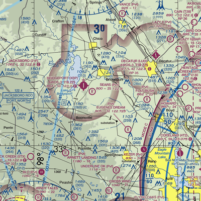 Flying S Ranch Airport (TX37) VFR Sectional  Gaming Mouse Pad