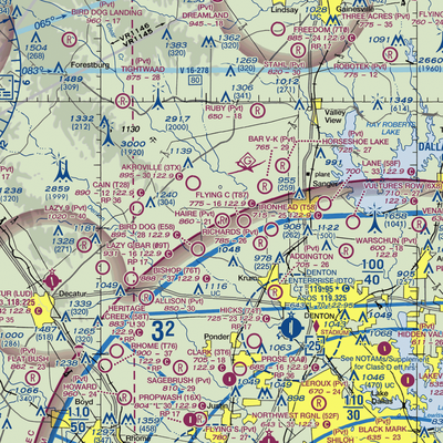 Haire Airport (TX33) VFR Sectional  Gaming Mouse Pad