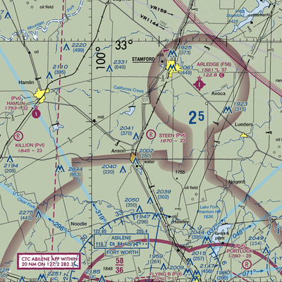 Steen Airport (TX20) VFR Sectional  Gaming Mouse Pad