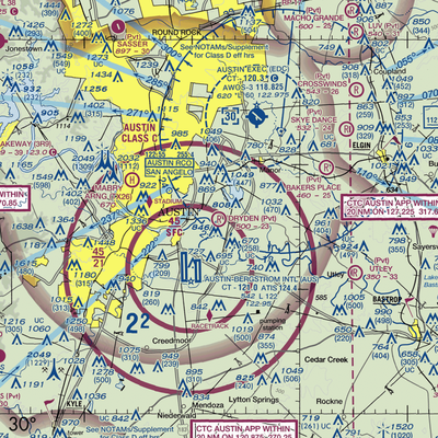 Dryden Airport (TX05) VFR Sectional  Gaming Mouse Pad