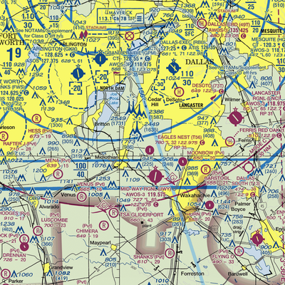 Flying B Ranch Airport (TS71) VFR Sectional  Gaming Mouse Pad