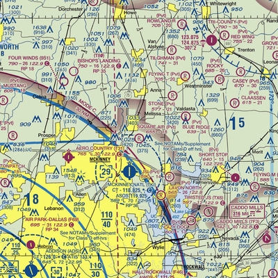 Square Air Airport (TS63) VFR Sectional  Gaming Mouse Pad