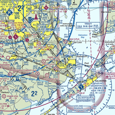 Austinia Airport (TS50) VFR Sectional  Gaming Mouse Pad