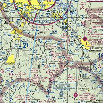 Triune Airfield (TN97) VFR Sectional  Gaming Mouse Pad