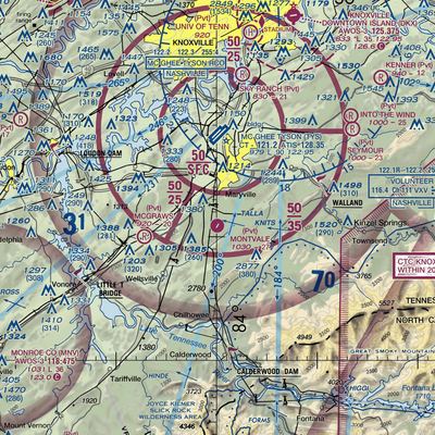 Montvale Airpark (TN87) VFR Sectional  Gaming Mouse Pad