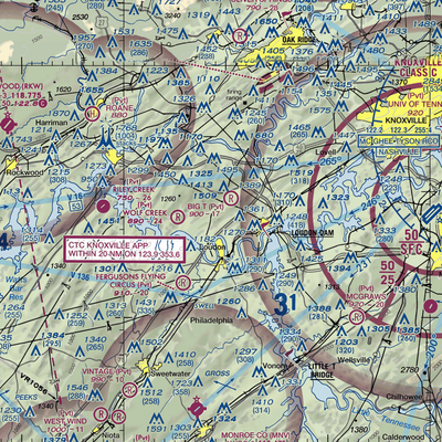 Cox Farm Airport (TN71) VFR Sectional  Gaming Mouse Pad