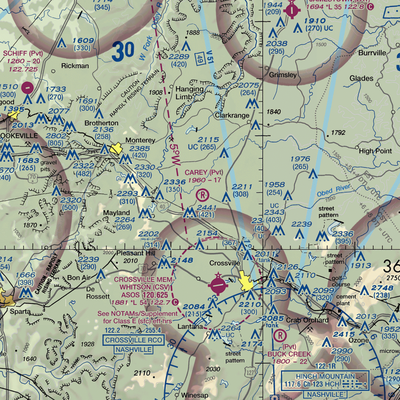 Carey Airport (TN56) VFR Sectional  Gaming Mouse Pad