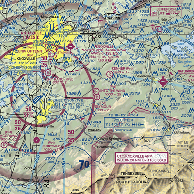 Seymour Air Park, Inc. Airport (TN20) VFR Sectional  Gaming Mouse Pad