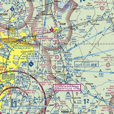 Crosswinds Airfield (TE96) VFR Sectional  Gaming Mouse Pad