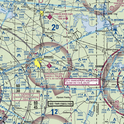 Verhalen Airport (TE89) VFR Sectional  Gaming Mouse Pad