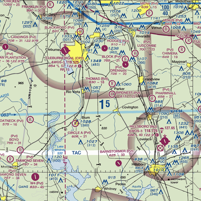 Cross Wind Acres Airport (TE47) VFR Sectional  Gaming Mouse Pad