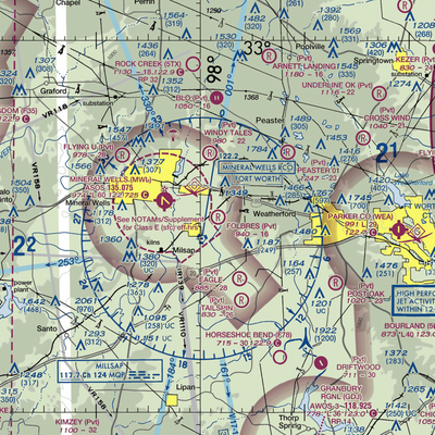 Reb Folbre's Place Airport (TE34) VFR Sectional  Gaming Mouse Pad