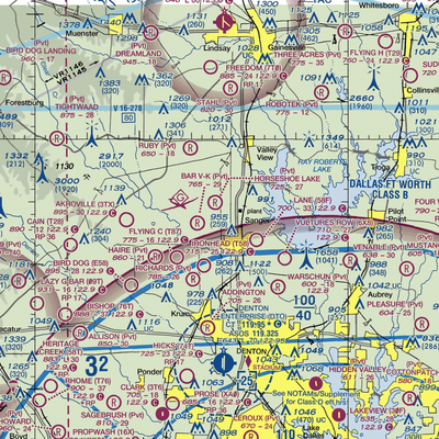 Horseshoe Lake Airport (TE24) VFR Sectional  Gaming Mouse Pad