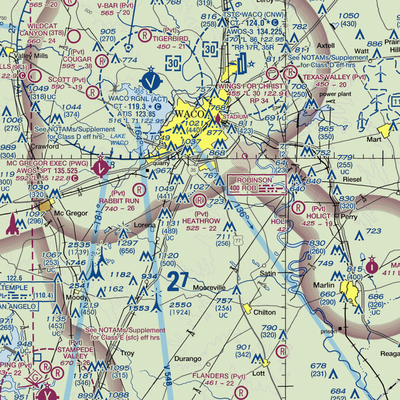 Heathrow Airport (TE17) VFR Sectional  Gaming Mouse Pad