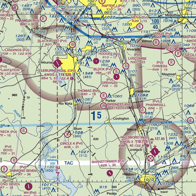 Cow Pasture Airport (TE16) VFR Sectional  Gaming Mouse Pad