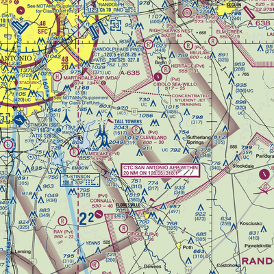 Cleveland Airport (TE12) VFR Sectional  Gaming Mouse Pad