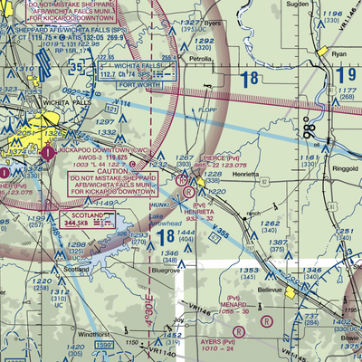 Pierce Airport (TE10) VFR Sectional  Gaming Mouse Pad