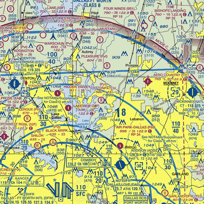 Cottonpatch Aerodrome (TA77) VFR Sectional  Gaming Mouse Pad