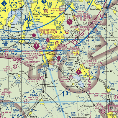 Hurn Airport (TA60) VFR Sectional  Gaming Mouse Pad