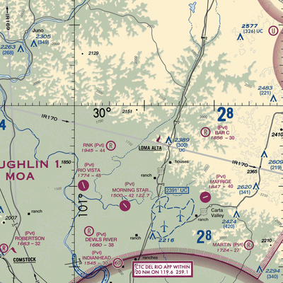 Flying D Ranch Airport (TA29) VFR Sectional  Gaming Mouse Pad