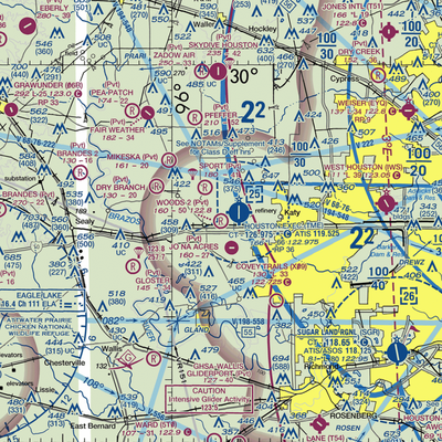 Woods Nr 2 Airport (TA28) VFR Sectional  Gaming Mouse Pad