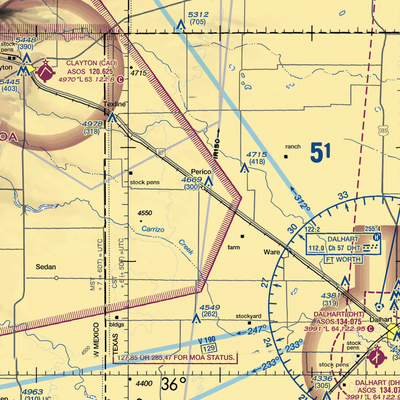 Nebtex Land Co. Airport (TA13) VFR Sectional  Gaming Mouse Pad