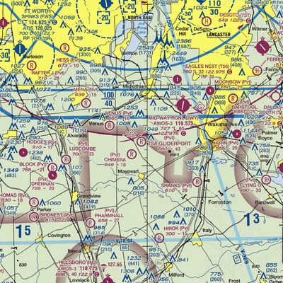 Tsa Gliderport (TA11) VFR Sectional  Gaming Mouse Pad