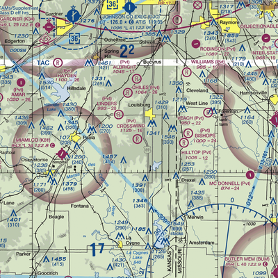 Crosswind Airfield (SN88) VFR Sectional  Gaming Mouse Pad