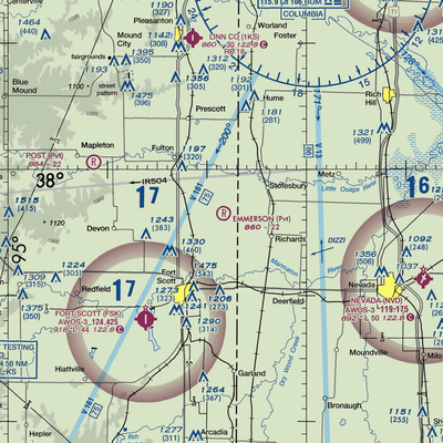 Emmerson Airport (SN69) VFR Sectional  Gaming Mouse Pad