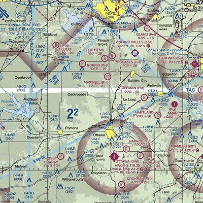 Witham Airport (SN57) VFR Sectional  Gaming Mouse Pad