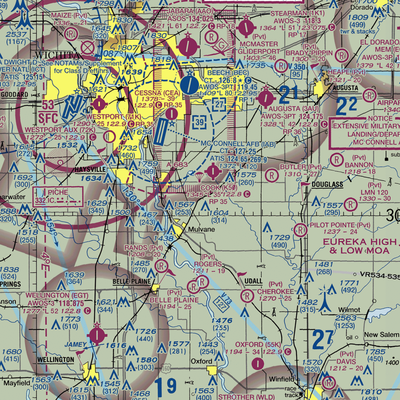 Olson Aerodrome (SN40) VFR Sectional  Gaming Mouse Pad