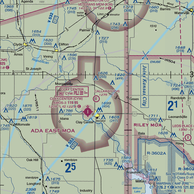 Callaway Airpark (SN33) VFR Sectional  Gaming Mouse Pad