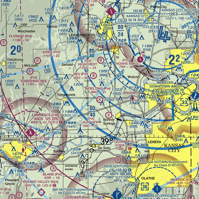 Hoelting Airport (SN22) VFR Sectional  Gaming Mouse Pad