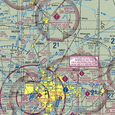 Curtis Airport (SN16) VFR Sectional  Gaming Mouse Pad