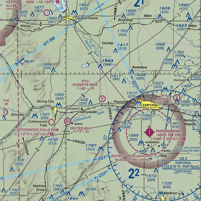 Roberts Memorial Airport (SN04) VFR Sectional  Gaming Mouse Pad