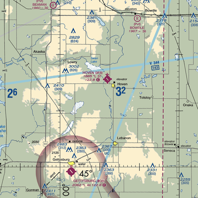 Monty Harer Airstrip (SD79) VFR Sectional  Gaming Mouse Pad