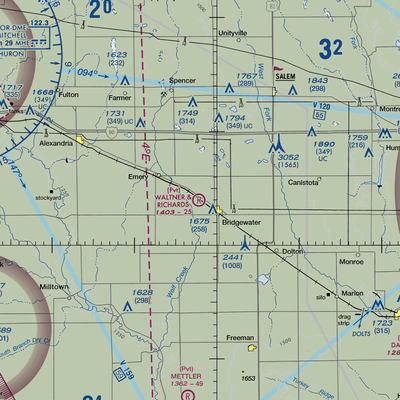 Waltner & Richards Airport (SD42) VFR Sectional  Gaming Mouse Pad