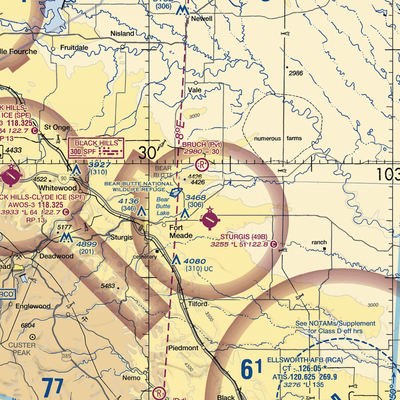 Bruch Ranch Airport (SD24) VFR Sectional  Gaming Mouse Pad