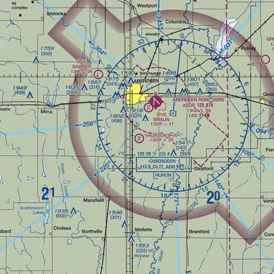 Thorson Airfield (SD05) VFR Sectional  Gaming Mouse Pad