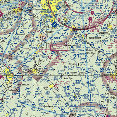 Oakhill Airpark (SC82) VFR Sectional  Gaming Mouse Pad