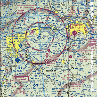 Chandelle Airport (SC72) VFR Sectional  Gaming Mouse Pad