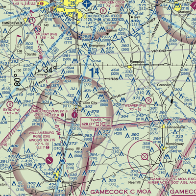 Cockfield Aerodrome (SC60) VFR Sectional  Gaming Mouse Pad